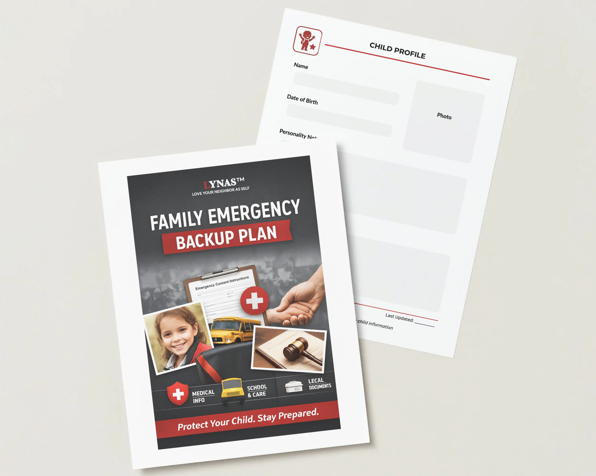 LYNAS Family Emergency Plan System - Digital Download