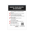 Know Your Rights Cards (4.62" x 6.25") – 60-Second Legal Guide