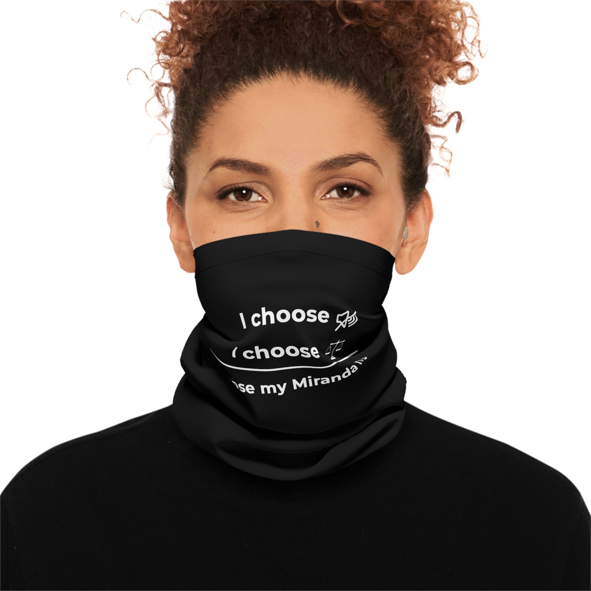 LYNAS Civil Rights Neck Gaiter protest face covering multi use mask